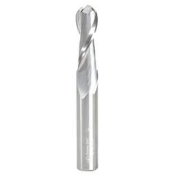 10mm x 75mm Up-Cut Ball Nose Spiral Router Bit, 2-Flute, 10mm Shank