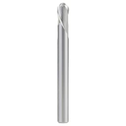 1/4" x 2-1/2" Down-Cut Ball Nose Spiral Router Bit, 2-Flute, 1/4" Shank