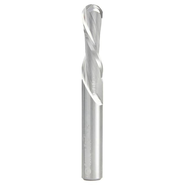 3/8" x 3" Down-Cut Ball Nose Spiral Router Bit, 2-Flute, 3/8" Shank
