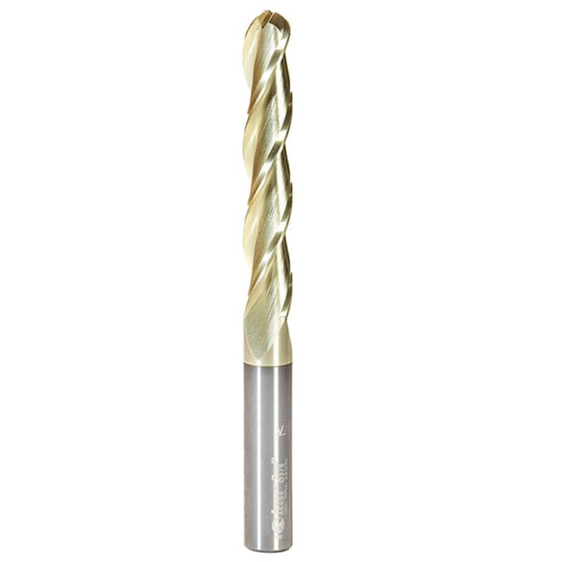 3/8" Dia x 3/16" Radius Straight Angle Ball Tip Router Bit, 3 Flute, 3/8" Shank