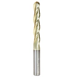 3/8" Dia x 3/16" Radius Straight Angle Ball Tip Router Bit, 3 Flute, 3/8" Shank