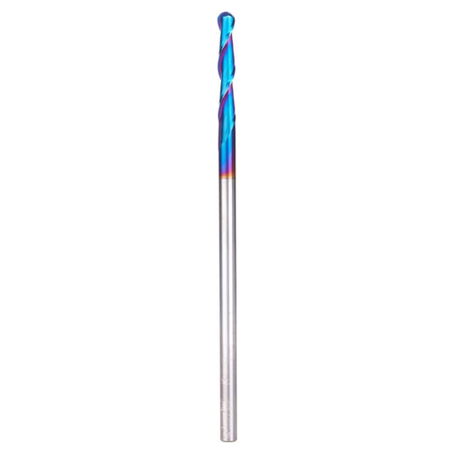 1/4" Dia x 1-1/2" Solid Carbide Spektra Extreme Tool Life Coated Up-Cut Ball Nose Spiral Router Bit, 1/4" Shank