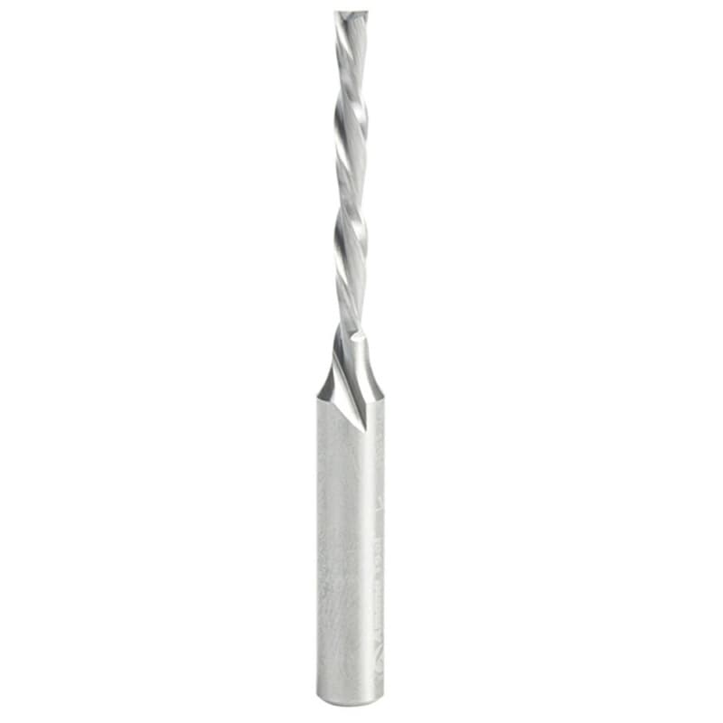 1/8" x 2-1/2" Foam Cutting Down-Cut Square End Spiral Router Bit, 2-Flute, 1/4" Shank