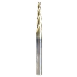 1/8" x 3" 2D/3D Carving Flat Bottom ZrN Coated Router Bit, 3-Flute, 1/4" Shank
