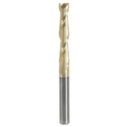 1/4" x 3" 2D/3D Carving Flat Bottom ZrN Coated Router Bit, 2-Flute, 1/4" Shank