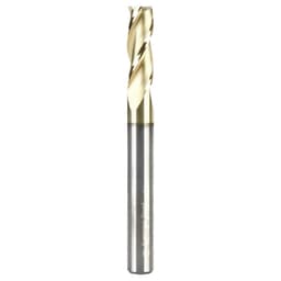 1/4" x 2-1/2" 2D/3D Carving Flat Bottom ZrN Coated Router Bit, 3-Flute, 1/4" Shank