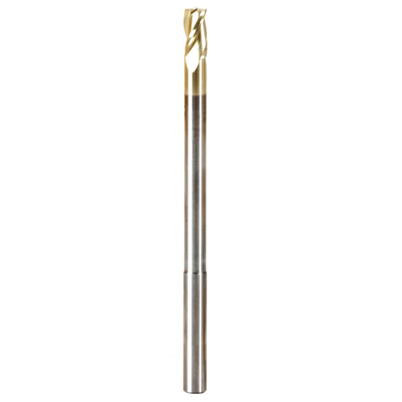 1/4" x 4" 2D/3D Carving Flat Bottom ZrN Coated Router Bit, 3-Flute, 1/4" Shank