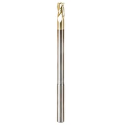 1/4" x 4" 2D/3D Carving Flat Bottom ZrN Coated Router Bit, 3-Flute, 1/4" Shank