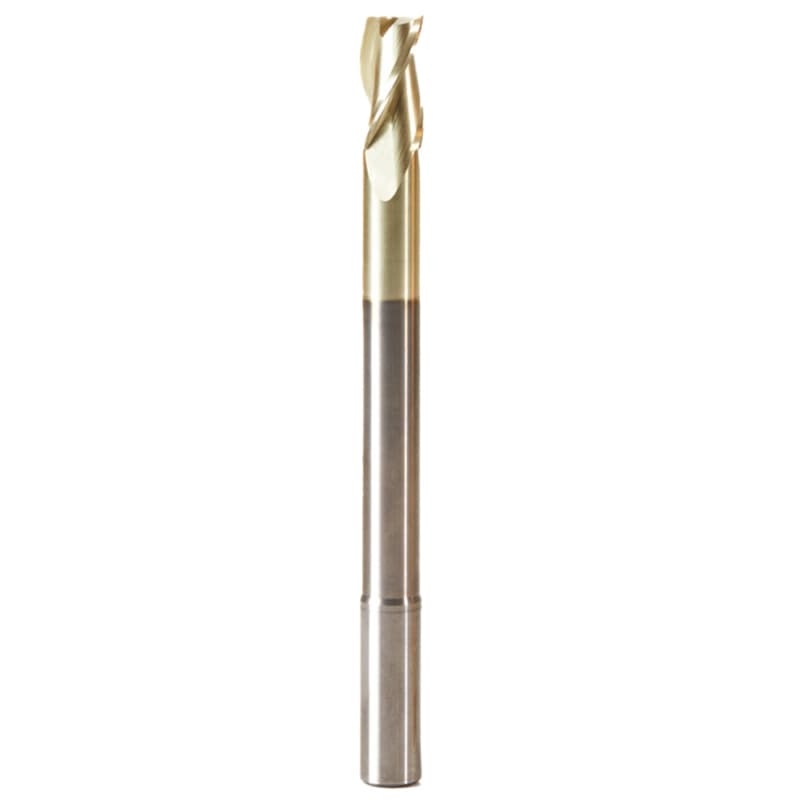 1/2" Dia x 1" Extra Long CNC 2D/3D Carving Flat Bottom 0.10° Straight Angle Solid Carbide Router Bit, 3 Flute, 1/2" Shank