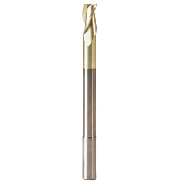 1/2" Dia x 1" Extra Long CNC 2D/3D Carving Flat Bottom 0.10° Straight Angle Solid Carbide Router Bit, 3 Flute, 1/2" Shank