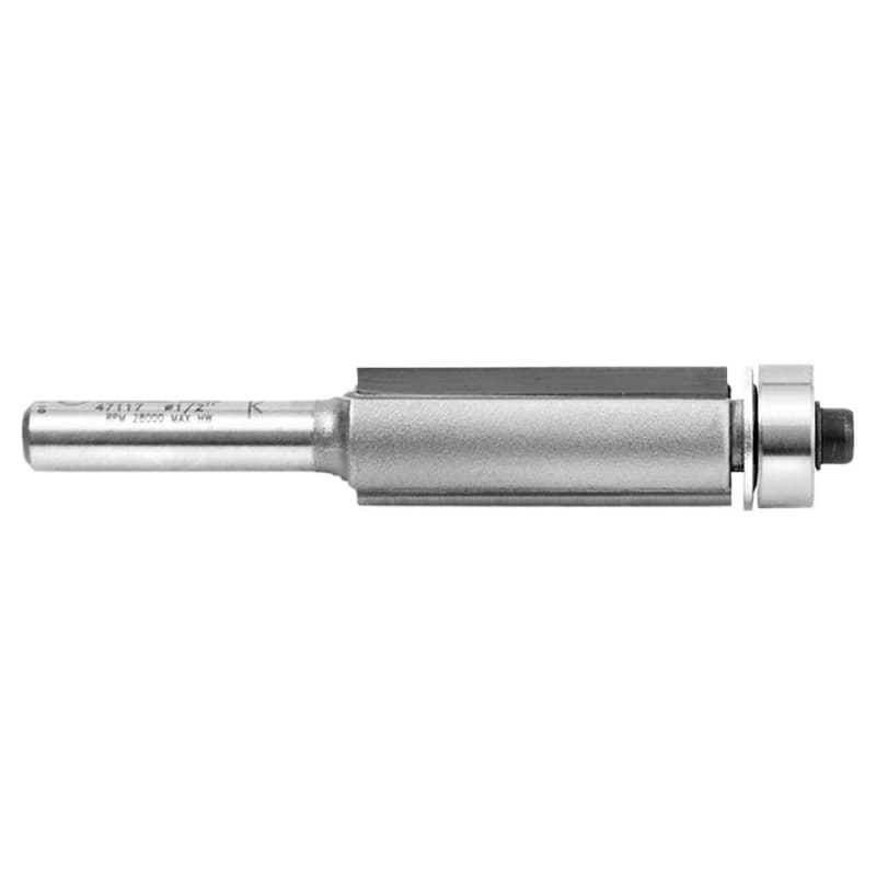 1/2" x 2-3/4" Flush Trim Bit, 2-Flute, 1/4" Shank