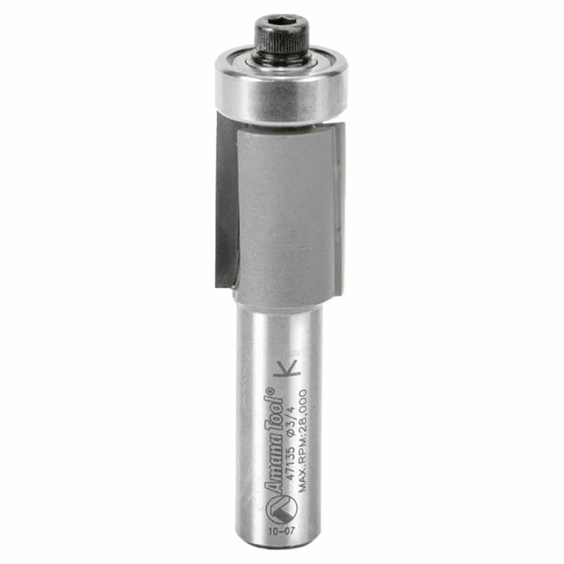 3/4" x 3" SuperTrim Down-Shear Flush Trim Bit, 2-Flute, 1/2" Shank