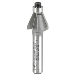 1/2" x 22° Bevel Laminate Trim Bit with Ball Bearing, 2-Flute, 1/4" Shank
