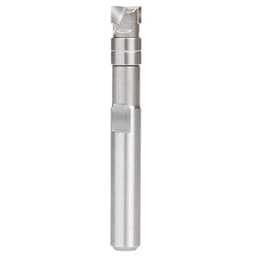 1/4" x 2" Miniature Flush Trim Plunge Template with Upper Ball Bearing, 2-Flute, 1/4" Shank