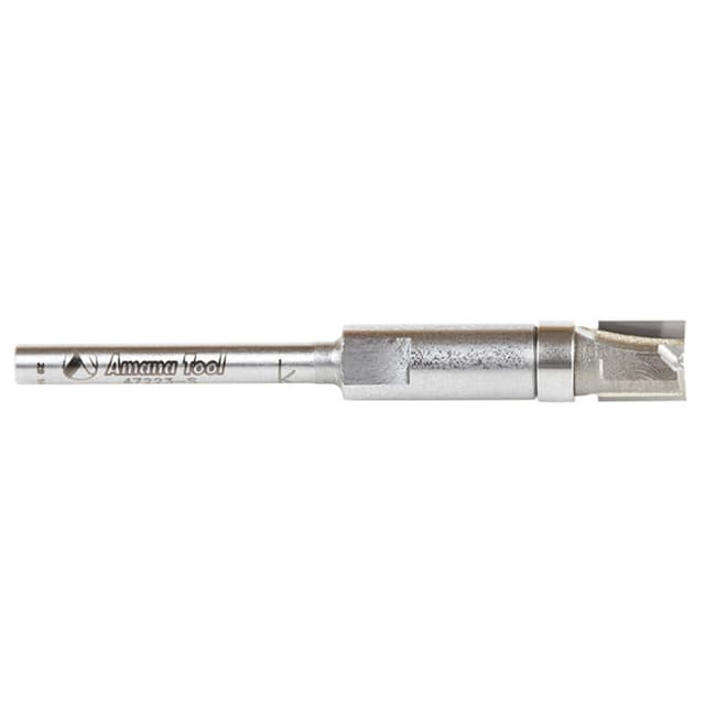 1/4" x 1-15/16" Miniature Flush Trim Plunge Template with Upper Ball Bearing, 2-Flute, 1/8" Shank