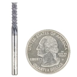 1/8" x 1-1/2" High Performance AlTiN Coated Plain End Router Bit, 1/8" Shank