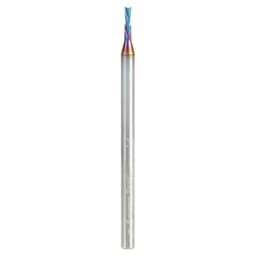 48210-K 1.5mm x 50mm Down-Cut Spektra Extreme Tool Life Coated Spiral Plunge Bit, 2-Flute, 3mm Shank