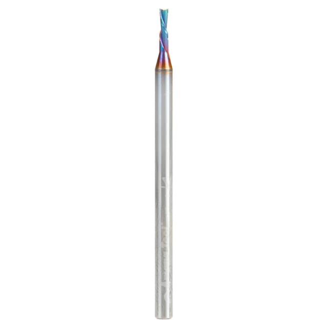 48210-K 1.5mm x 50mm Down-Cut Spektra Extreme Tool Life Coated Spiral Plunge Bit, 2-Flute, 3mm Shank