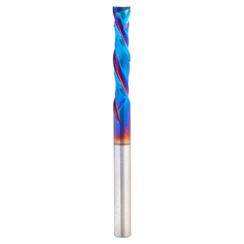 5mm Dia x 25mm CNC Solid Carbide Spektra Extreme Tool Life Coated Mortise Compression Spiral Bit, 2 Flute, 5mm Shank