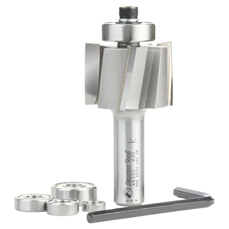 1-3/8" Dia x 1" Multi-Rabbet Five Different Rabbet Bit, 1/2" Shank, 4 Flute