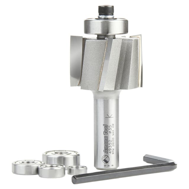 1-3/8" Dia x 1" Multi-Rabbet Five Different Rabbet Bit, 1/2" Shank, 4 Flute