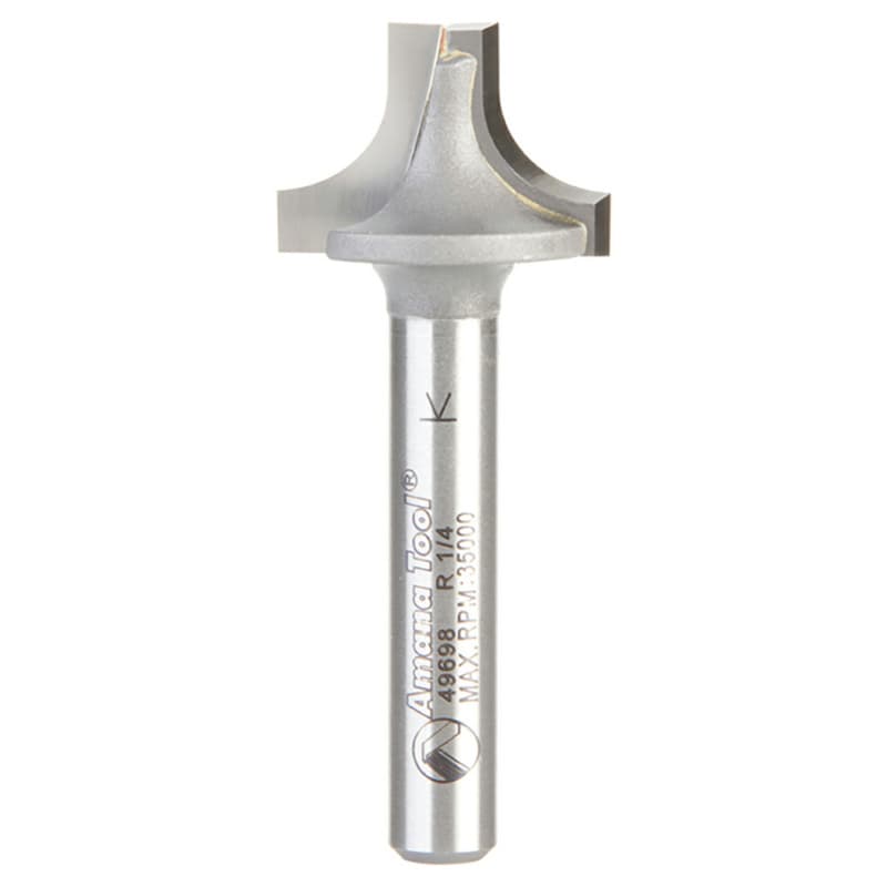 3/4" x 1-7/8" x 1/4" Radius Plunging Round Over Bit, 2-Flute, 1/4" Shank