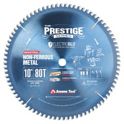 Prestige 10" x 80 Teeth Electro-Blu Non-Stick Coated Aluminum/Non-Ferrous Metals Saw Blade