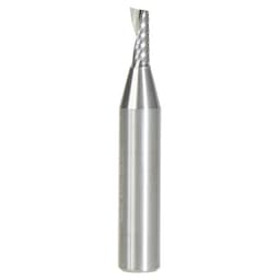 1/8" x 1-1/2" Up-Cut 'O' Aluminum Cutting CNC Spiral Router Bit, 1-Flute, 1/4" Shank