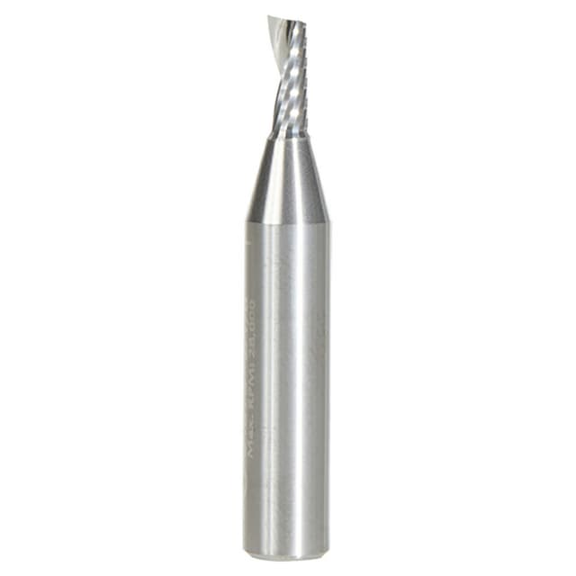 1/8" x 1-1/2" Up-Cut 'O' Aluminum Cutting CNC Spiral Router Bit, 1-Flute, 1/4" Shank