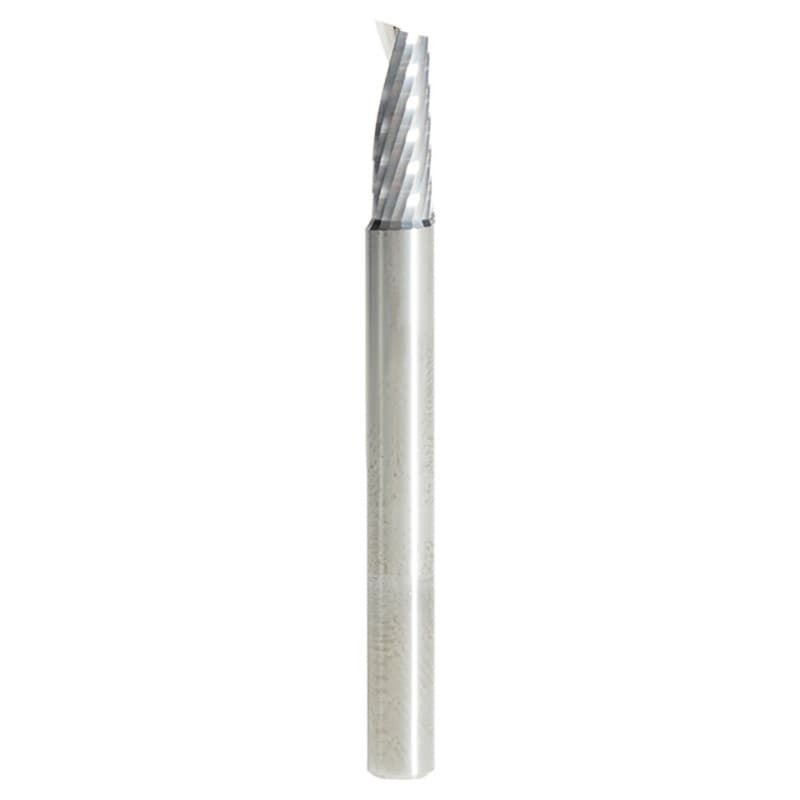 3/16" x 2" x 1/2" Up-Cut 'O' Aluminum Cutting CNC Spiral Router Bit, 1-Flute, 3/16" Shank