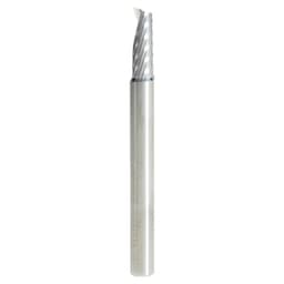 3/16" x 2" x 1/2" Up-Cut 'O' Aluminum Cutting CNC Spiral Router Bit, 1-Flute, 3/16" Shank