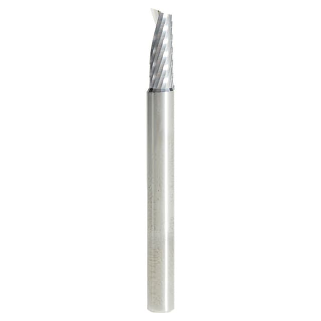 3/16" x 2" x 1/2" Up-Cut 'O' Aluminum Cutting CNC Spiral Router Bit, 1-Flute, 3/16" Shank