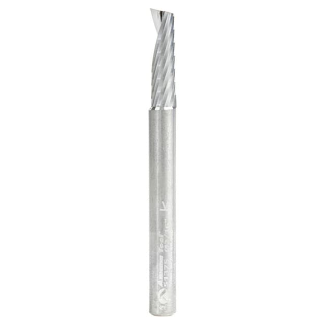 3/16" x 2" x 5/8" Up-Cut 'O' Aluminum Cutting CNC Spiral Router Bit, 1-Flute, 3/16" Shank