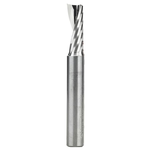 3/8" x 3" x 5/8" Up-Cut 'O' Aluminum Cutting CNC Spiral Router Bit, 1-Flute, 3/8" Shank
