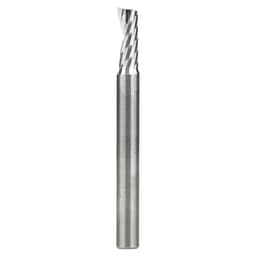 1/4" Dia x 5/8" Solid Carbide CNC Spiral 'O' Single Flute, Aluminum Cutting, 1/4" Shank, 2-1/2" Long Up-Cut Router Bit