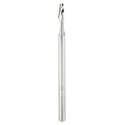 1/4" x 3" Up-Cut 'O' Plastic Cutting CNC Spiral Router Bit, 1-Flute, 1/4" Shank