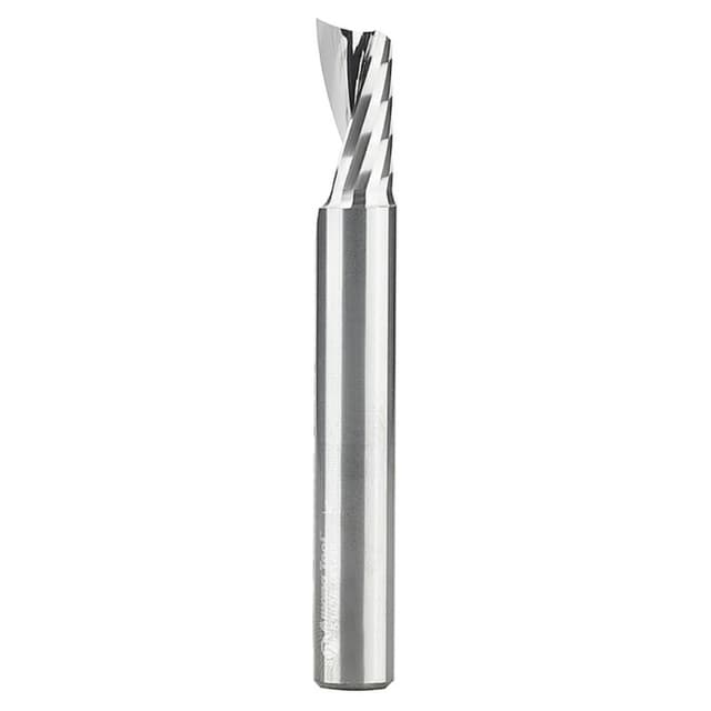 3/8" x 3" Up-Cut 'O' Plastic Cutting CNC Spiral Router Bit, 1-Flute, 3/8" Shank