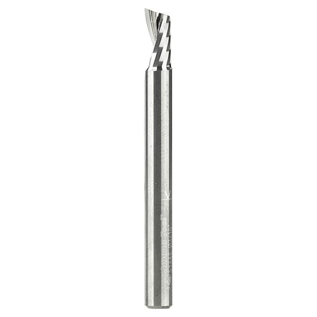 3/16" x 2" x 3/8" Up-Cut 'O' Plastic Cutting CNC Spiral Router Bit, 1-Flute, 3/16" Shank