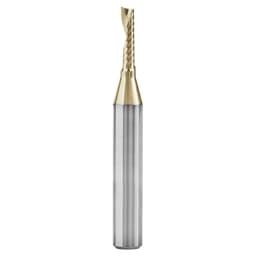 1/8" x 2" x 1/2" ZrN Coated Up-Cut 'O' Aluminum Cutting CNC Spiral Router Bit, 1-Flute, 1/4" Shank