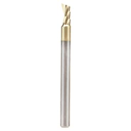 1/8" x 1-1/2" ZrN Coated Up-Cut 'O' Aluminum Cutting CNC Spiral Router Bit, 1-Flute, 1/8" Shank