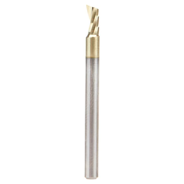 1/8" x 1-1/2" ZrN Coated Up-Cut 'O' Aluminum Cutting CNC Spiral Router Bit, 1-Flute, 1/8" Shank