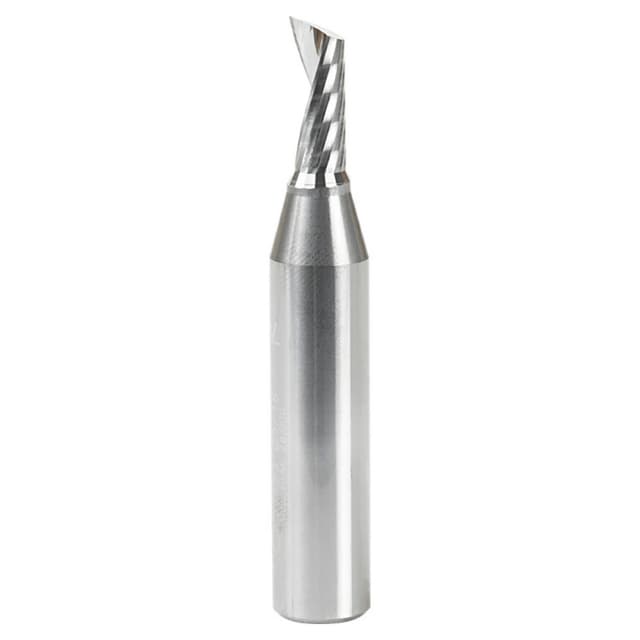 5/16" x 3" Up-Cut 'O' Aluminum Cutting CNC Spiral Router Bit, 1-Flute, 1/2" Shank