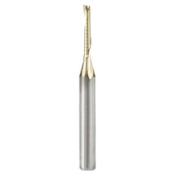 1/8" x 2-1/2" ZrN Coated Up-Cut 'O' Aluminum Cutting CNC Spiral Router Bit, 1-Flute, 1/4" Shank