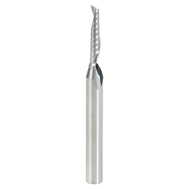 4mm x 63mm Up-Cut 'O' Aluminum Cutting CNC Spiral Router Bit, 1-Flute, 6mm Shank