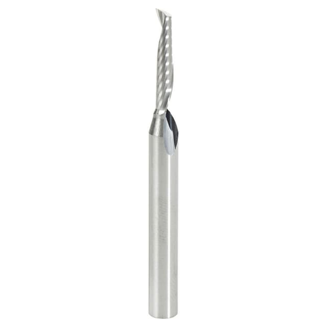 4mm x 63mm Up-Cut 'O' Aluminum Cutting CNC Spiral Router Bit, 1-Flute, 6mm Shank