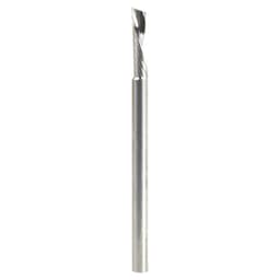 1/8" x 2" Down-Cut 'O' Aluminum Cutting CNC Spiral Router Bit, 1-Flute, 1/8" Shank