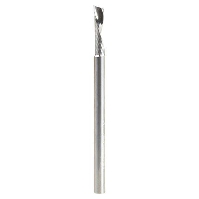 1/8" x 2" Down-Cut 'O' Aluminum Cutting CNC Spiral Router Bit, 1-Flute, 1/8" Shank