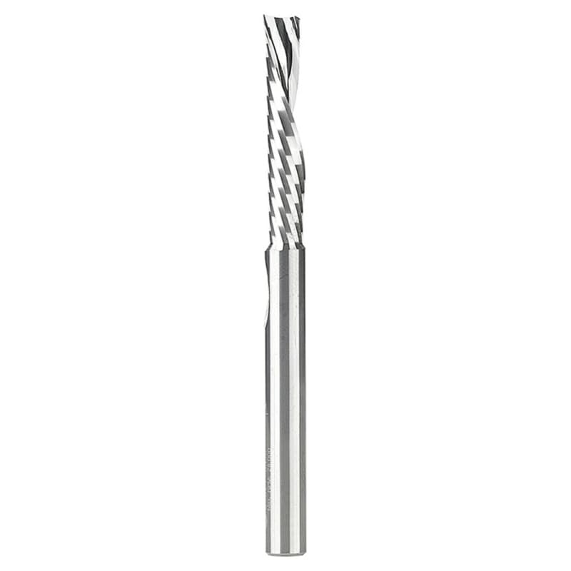 6mm x 75mm Down-Cut 'O' Plastic Cutting CNC Spiral Router Bit, 1-Flute, 6mm Shank