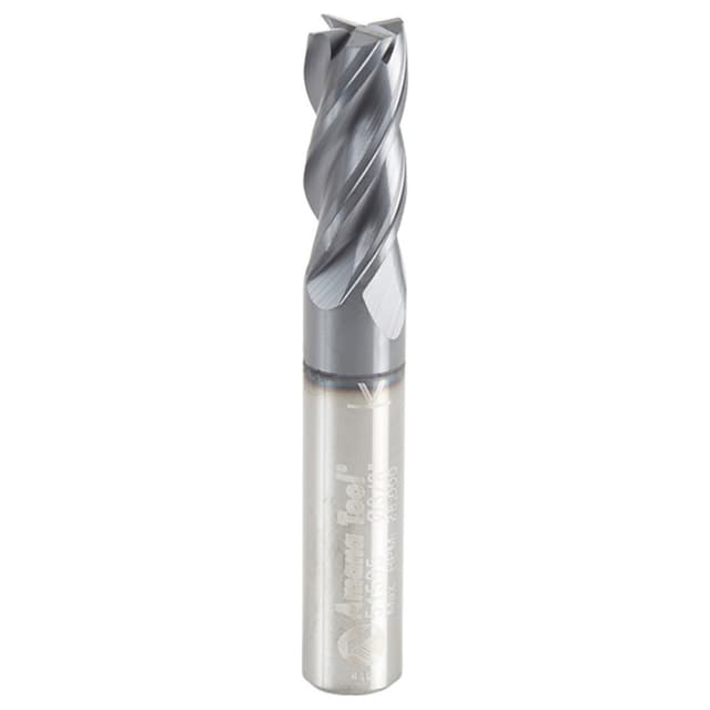 3/8" Dia x 7/8" CNC Variable Helix Spiral Router Bit, Square Bottom, 3/8" Shank Solid Carbide AlTiN Coated End Mill