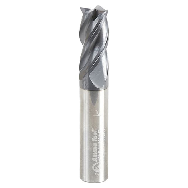 1/2" Dia x 1" CNC Variable Helix Spiral Router Bit, Square Bottom, 1/2" Shank Solid Carbide AlTiN Coated End Mill